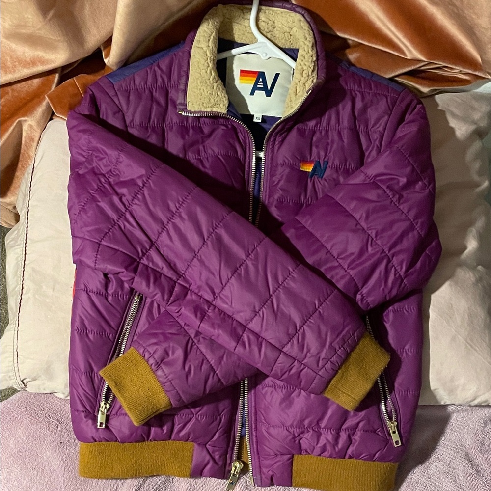 Aviator Nation, jacket coat, purple XS